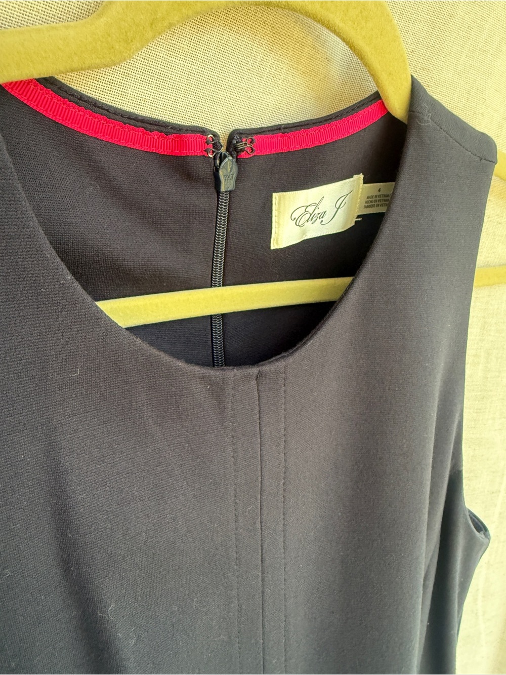 Eliza J Navy Hot Pink Colorblock Sleeveless Fit & Flare Dress - Picture 3 of 3